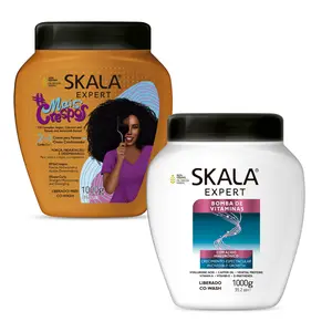 Skala Mais Crespos + Bomba de Vitamina - Moisture, Strength, Hydrate, Curl Therapy, 1000g (2 Bottles)