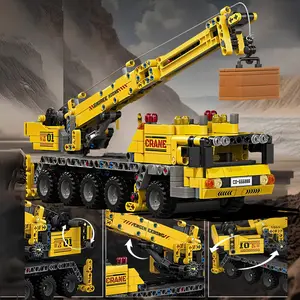 Crane Building Blocks Set for Kids, Building Block Sets, Creative Engineering Vehicle Toy, Perfect Gift for New Year, Birthday, and Valentine's Day