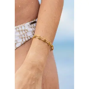 18K STAINLESS STEEL BARBED WIRE CHAIN BRACELET