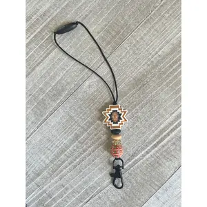 Gold/ Rust Aztec Concho Freshie Hanger