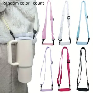 Portable Polyester Water Bottle Shoulder Strap, Handle Backpack 0.6-1.3m, Fits 30oz 40oz Cups, Crossbody Bag Accessory