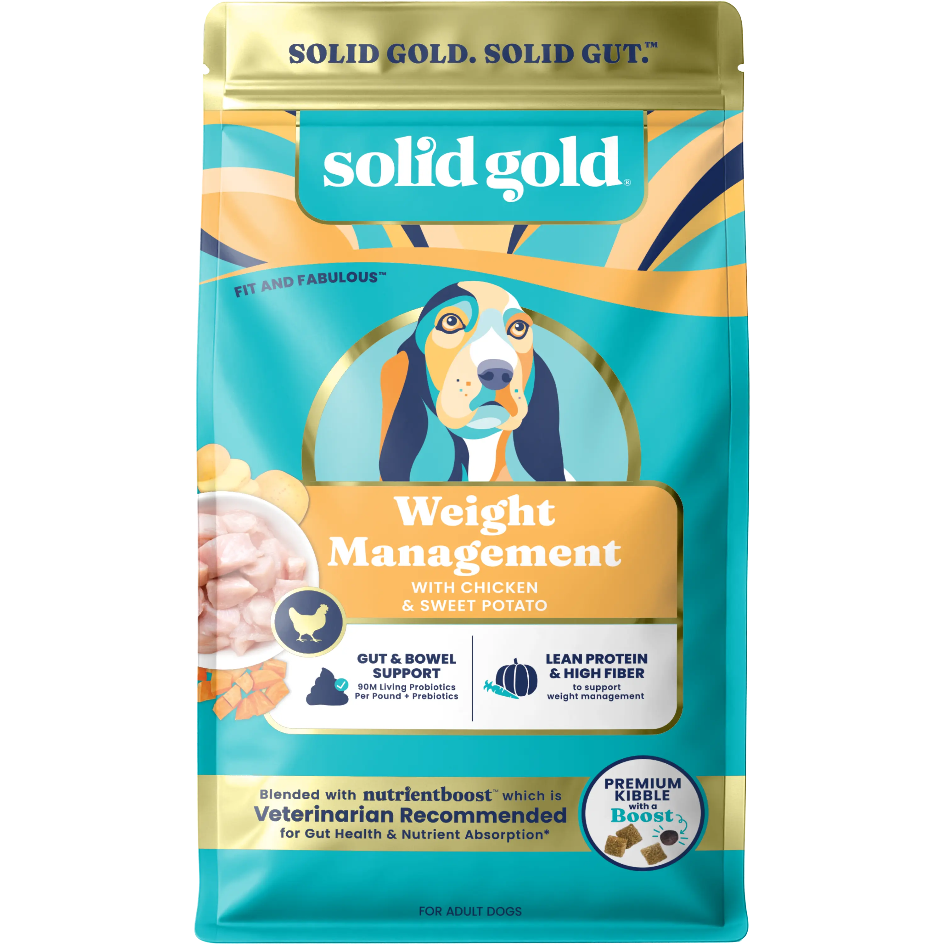 Solid Gold Nutrientboost™ Fit and Fabulous™ Chicken Dry Food for Adult Dogs
