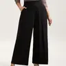 BloomChic Stretchy Waist Straight-Leg Pants 【M-6XL】