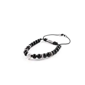 Black Onyx Silver Lion bracelet