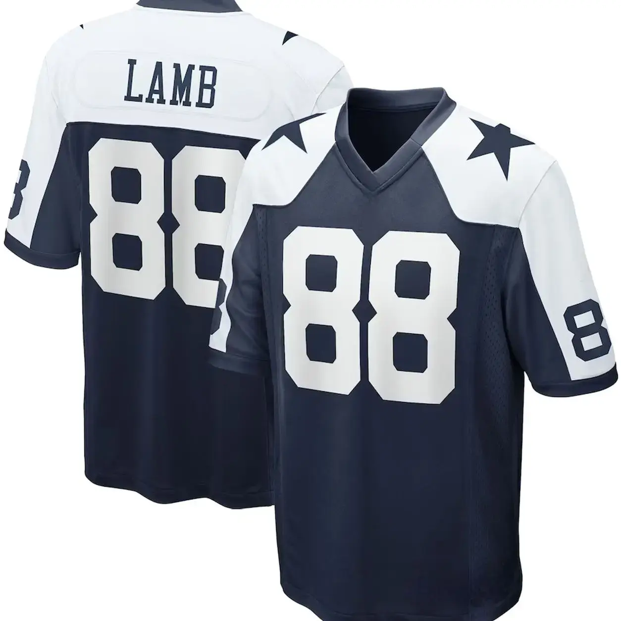 Unisex Dallas Lamb 88 Alternate Game Team-Inspired Football Jersey - Navy Sports Collectible