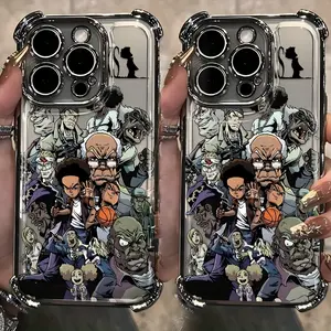 The Boondocks Phone Case Suitable for iPhone 17, 16, 15, 14, 13, 12, 11, Mini, Pro Max Air X XR XSMAX  & Samsung Galaxy S25 Ultra S24 S23 S22 S21 Plus  - Anti-Drop Transparent Soft Back Cover