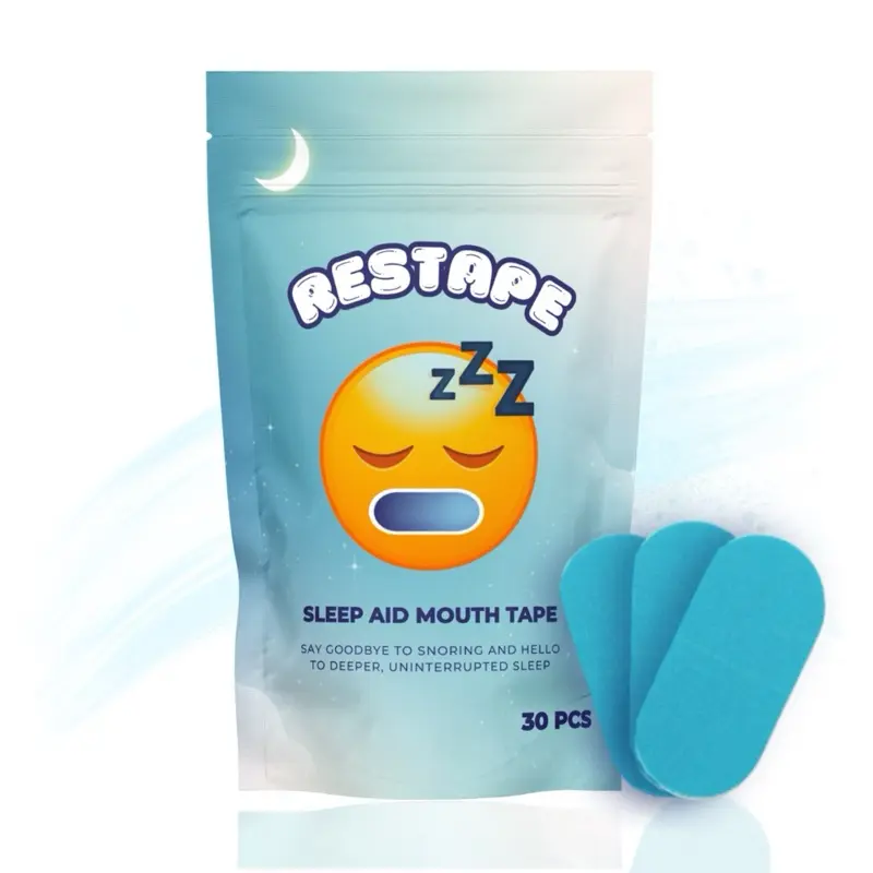 Restape Mouth Tape for Better Sleep – Stop Mouth Breathing, Snoring & Dry Mouth | 30-Pack Hypoallergenic Sleep Strips 1 Month Supply