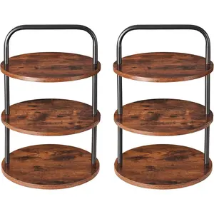 Cupcake Stand 2 Pack, Tower-Style Value Set for 100 Cupcakes - Large 3-Tier Dessert Table Display & Serving Tray Sets, Tiered MDF Cake Stands for Wedding Birthday (Save $10vs Singles)