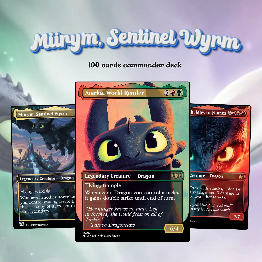 Proxy 100+ Commander Deck – Miirym, Sentinel Wyrm | Dragon Tribal Token Copy Strategy | Ready to Play | Premium Print | Collector Gift