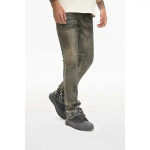 Ion Lt Dirt Vintage Wash Waxed Stacked Jean