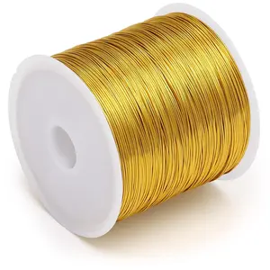 328Ft 0.4MM Jewelry Wire, 26 Gauge Tarnish Resistant Beading Wire for Jewelry Making Supplies and Crafting, Copper Beading Wires for Bracelet Making and DIY Artwork (Gold)