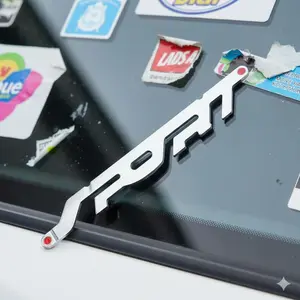 Black Racing Style Car Letters Decals - Chrome Metal Rear Trunk Stickers, High Adhesive Waterproof Sunproof Design for Suv, truck, sedan Body Customization Accessories.