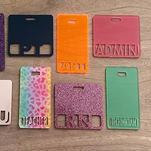 Custom Badge Buddy, Healthcare Worker Badge Tag, Badge Buddy Nurse, Teacher Badge Holder, RN Badge Buddy, Coworker Gift, Team Gift Removable Cardholder