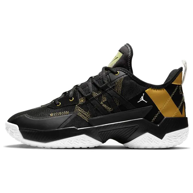 Jordan Air Westbrook One Take 2 Pf Black Metallic Gold' Retro Cushioned Durable Low Top Basketball Shoes Men's CW2458-007