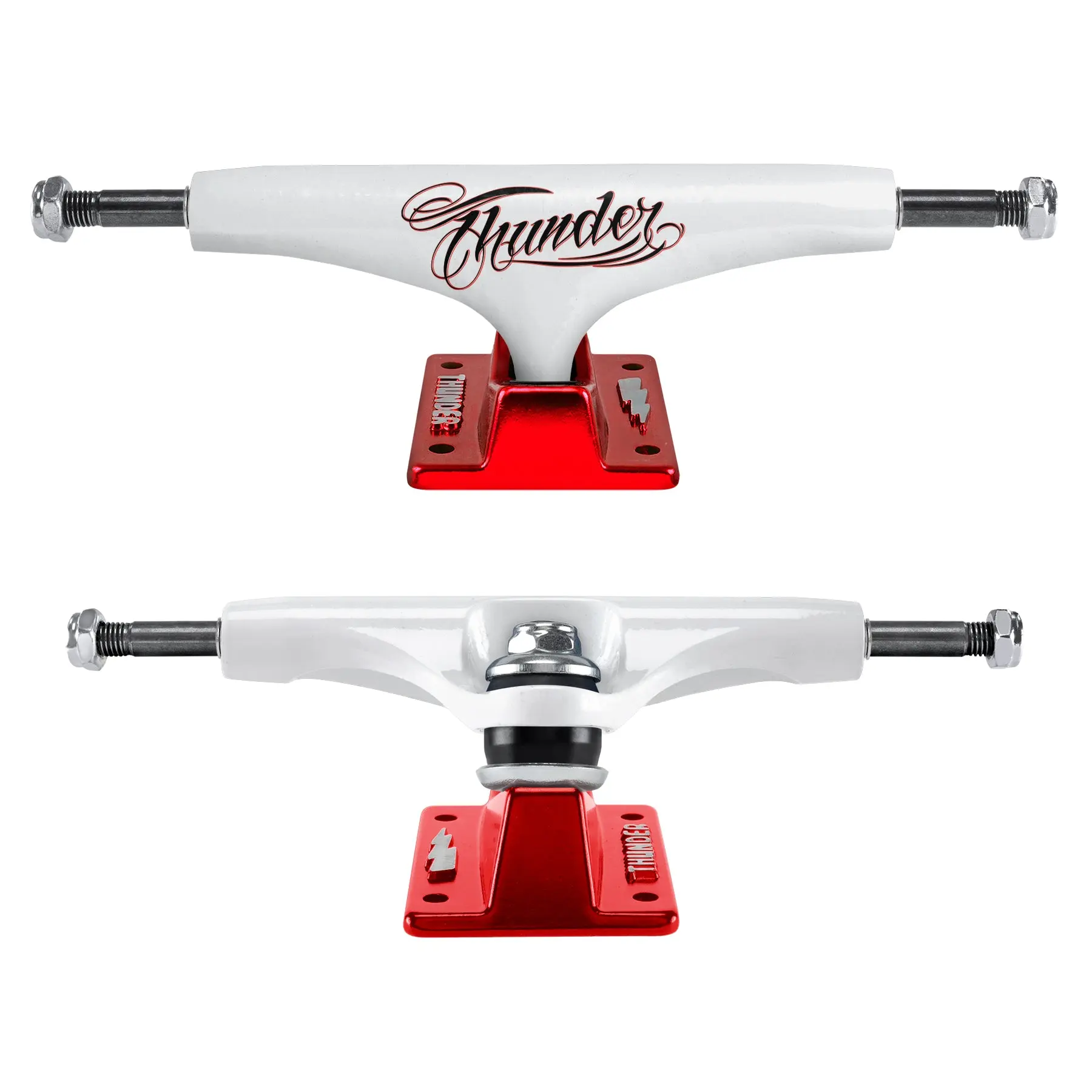 Thunder Skateboard Trucks Flash Hollow Lights White/Red 148 (8.25")