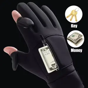 Winter Touchscreen Gloves Windproof Cold-Resistant for Men & Women with Flip-Top Fingers Ideal for Cycling Fishing Running Arm Warmers Baseball Mitt Stay Warm and Connected
