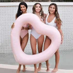 Heart Shape Swimming Ring for Adults, Inflatable Pool Float, Durable Swim Buoyancy Aid, Perfect for Water Fun & Relaxation, Inflatable Floater