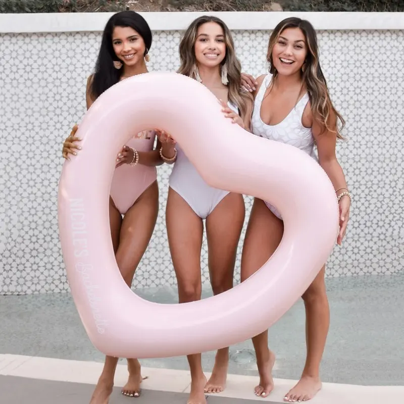 Heart Shape Swimming Ring for Adults, Inflatable Pool Float, Durable Swim Buoyancy Aid, Perfect for Water Fun & Relaxation, Inflatable Floater