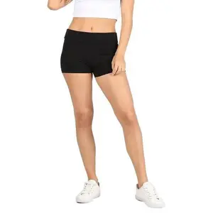 Foldover Waist Cotton Spandex Shorts