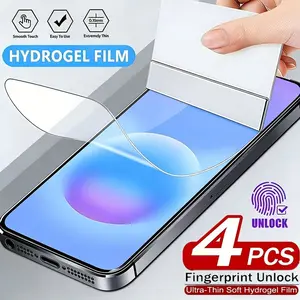 4-Pack Water Gel Screen Protector for Samsung Galaxy A57, A37, A17, A07, A56, A36, A26, A16, Auto-Healing, Bubble-Free