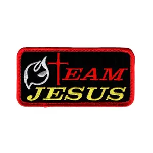 Team Jesus Christian in God Embroidered Iron on Patch