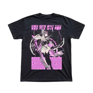 Gildan Men's and Women's T-Shirt, Vintage Raiden Shogun Graphic Tee, Genshin Impact T-Shirt, Unisex Gift Gaming Shirt, Gothic Grunge Y2K Emo Scene Amity Affliction Style Clothes Menswear Womenswear Streetwear
