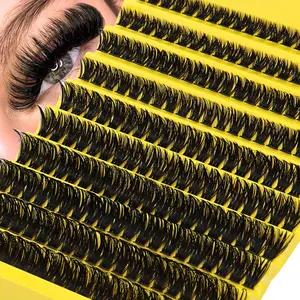 Mixed Length Individual False Eyelashes, 200pcs/box Reusable Self Grafting Diy Eyelash Extensions Curl Fake Eyelashes, Eye Makeup Enhancement False Eyelash for Women & Girls, Cosmetic, Volume individual lash