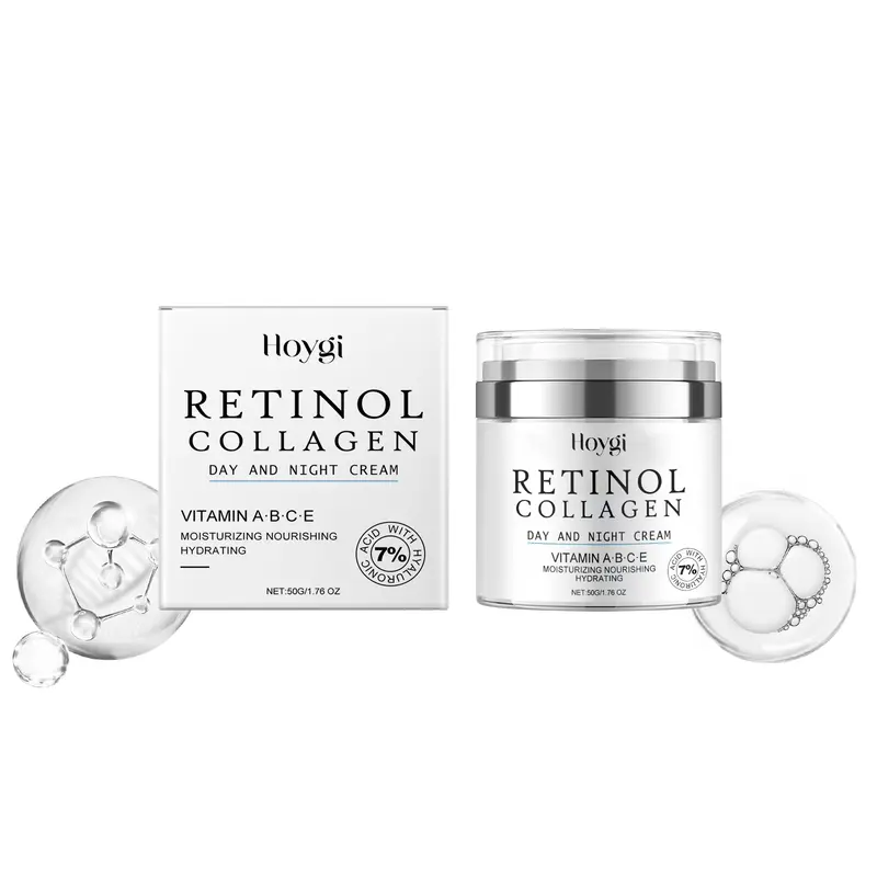Hoygi Retinol Collagen Day and Night Cream - Moisturizes Hydrates Firms Nourishes and Softens Skin Restoring Youthful Glow