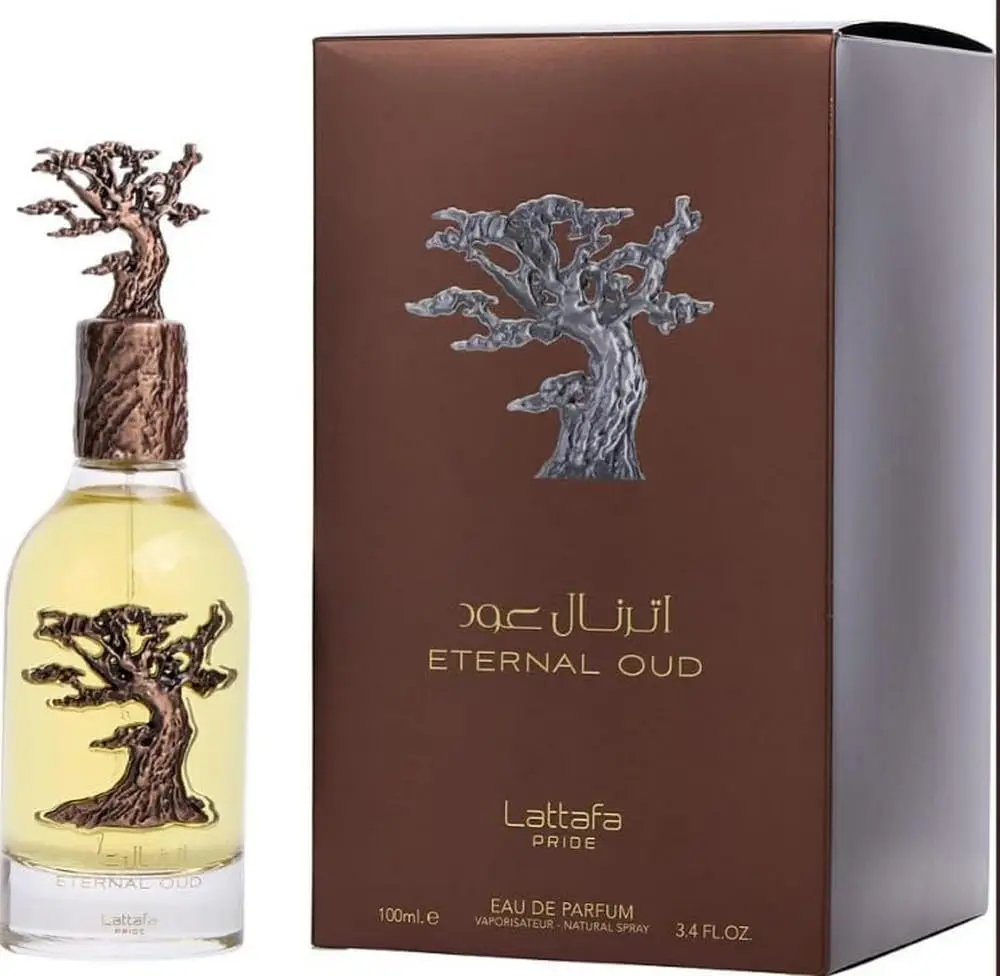 Lattafa Perfumes Eternal Oud EDP - 100ml (3.4oz) Unisex Cologne, Amber Vanilla Fragrance, Aromatic Scent, EDP Liquid Perfume, Men's Fragrance, Self Care Product, Amber Vanilla Fragrances