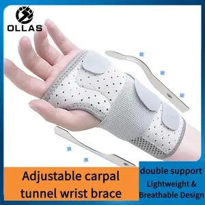 Adjustable Carpal Tunnel Wrist Brace with Removable Splint - Dual Support for Arthritis, Tendonitis & Sprains, Lightweight & Breathable Design, Day/Night Use
