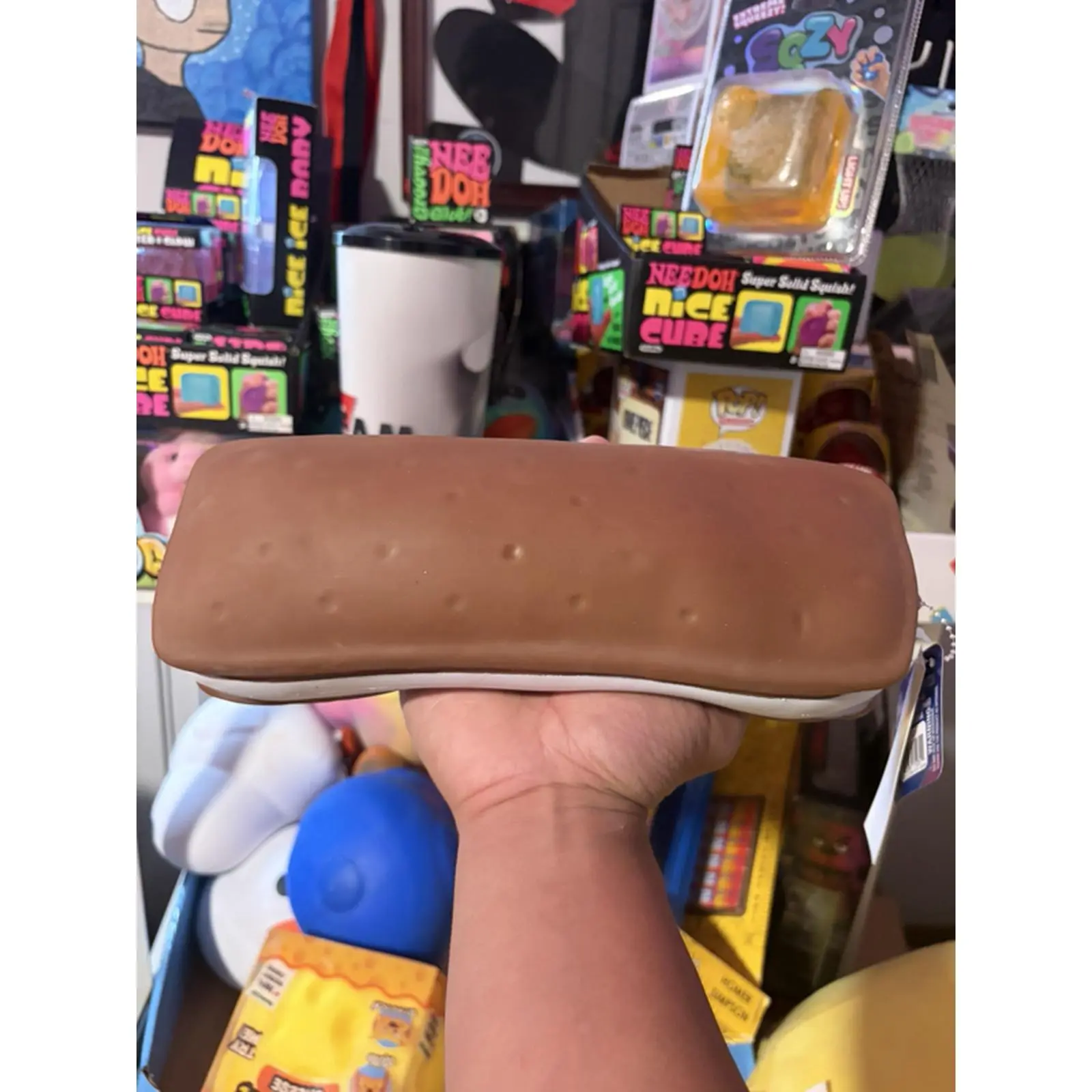 Sunny Days Ice Cream Sandwich Squishy - Stress Relief Kids Toy - Perfect Gift - 100% Real Authentic - Fun and Engaging