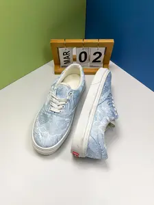 Summer Large Size Sport Casual Skate Shoes, Blue Leisure Shoes, Unisex Trendy Canvas Shoes, Fashion Men's Shoes, Textile Upper, Rubber Sole