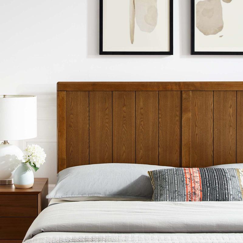 Modway Robbie Full Wood Headboard in Walnut