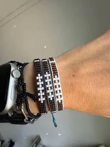 Football Band Sliding Knot - Hand Weaved Casual Bracelet with Original Design & Personalization Options for Fall Football Game Outfits