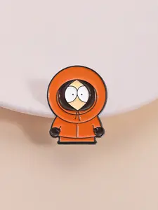 Iconic Hoodie Anime Character Badge, Half-Face Cute, Playful Expression Patch, Perfect for Anime Fans Classic Collection & Unique Style