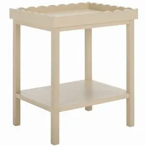 Anwyn Scalloped Open Shelf Accent Table