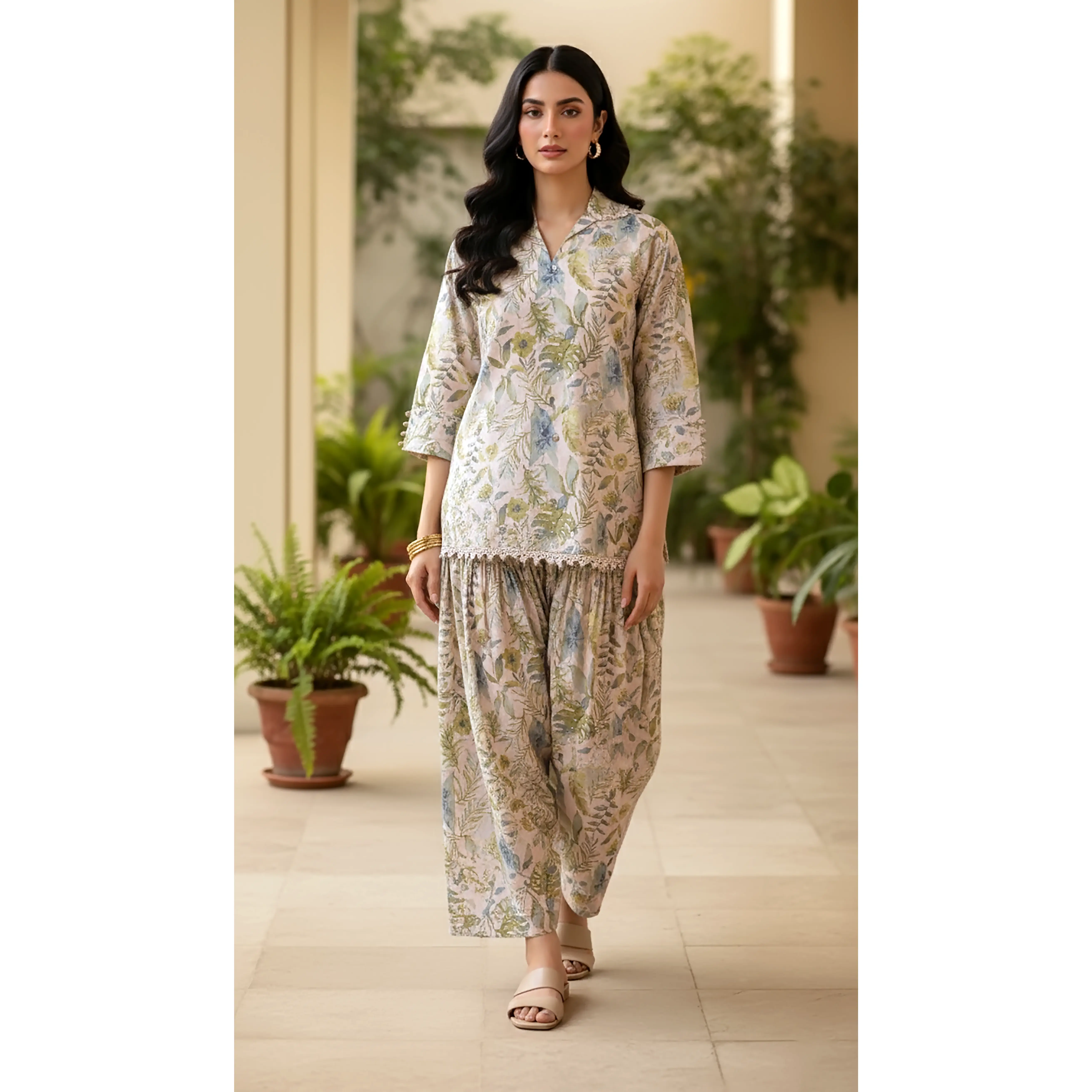 LSM -LG-RK-0058 Two Piece Poly Cambric
