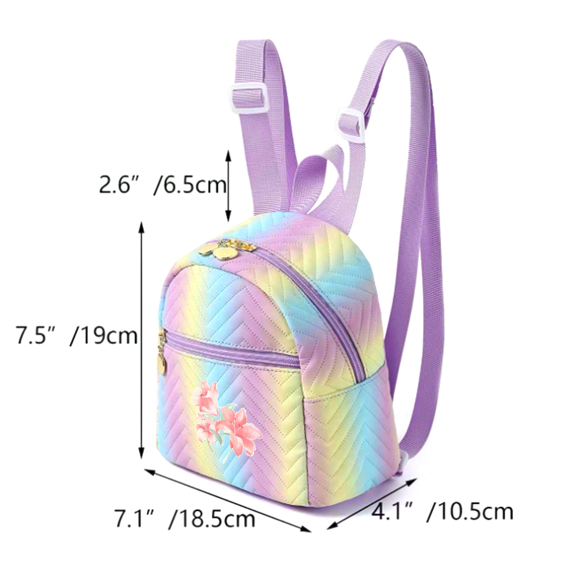 Versatile, Large-Capacity, Adjustable Floral Backpack — A Fresh & Stylish Bag for School and Outings