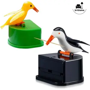 UrGlame Toothpick Dispensers Bird Shaped, Little bird toothpick dispenser, creative push-type toothpick bird dispenser, Cute Funny Toothpick Box for Kitchen, Bird Shaped toothpick holder