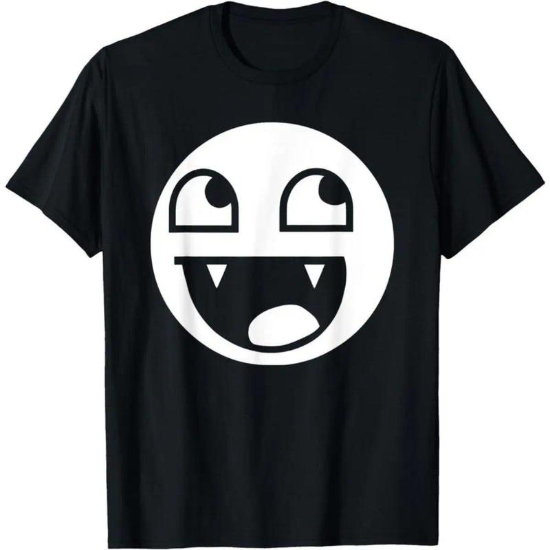 Epic Face Vampire Y2K Streetwear, Emo T-Shirt Crewneck Shortsleeve
