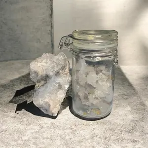 Hand-Cut Las Trancas Geode + Crystal Chip Jar