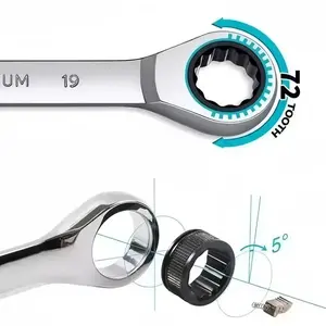 15mm Combination Spanner Premium Combination Spanner with   Chrome Vanadium Steel, Mirror Chrome Finish, Open End and Box End, Combination Wrench, Metric Spanner Set, Combination Spanner Kit, Automotive and Plumbing Heavy Duty Industrial ToolsGift
