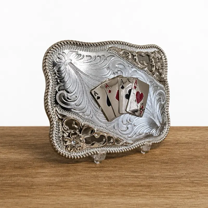 Men's Western Belt Buckle, Fashion Clothes Accessory for Belts, Hebillas Vaquera,4.5"x3.25", Fits 2" belt