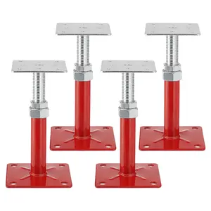 5-8" House Floor Jacks Adjustable Screw Jacks Post, Foundation Jacks for Leveling The Basement Floor, Load Capacity 5000lbs, 4PCS