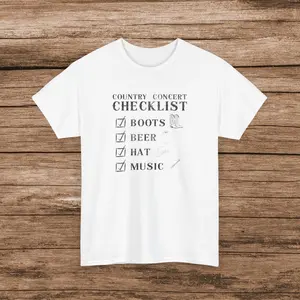 Country Concert Checklist T-Shirt