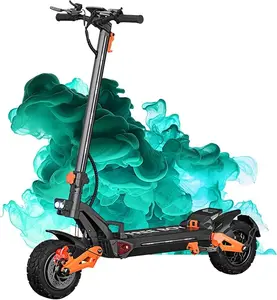 Electric Scooter 6000W Dual Motor with Seat, Up to 50 Mph & 45 Miles Ranges, Dual Disc Brake & Shock Absorption, 11" Tires Off Road Electric Scooter for Adults