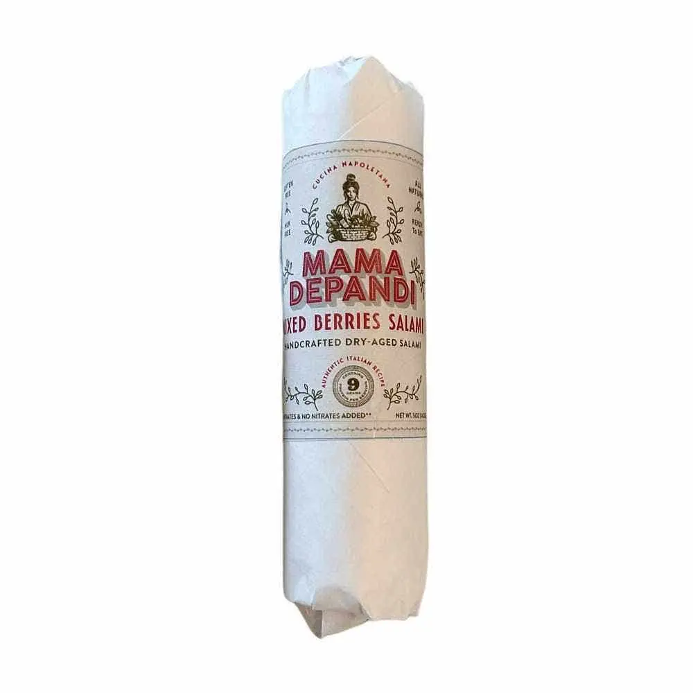 Mama DePandi Salami Chub Mixed Berries Dry Aged 1 Pack