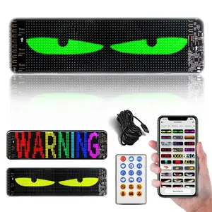 LED Car Sign with Bluetooth & App Control - Flexible Programmable Custom Text, Pattern & Animation Scrolling Display - for Car/Store/Party/Bar/Hotel/Concert - 13.7 x 4 Inches
