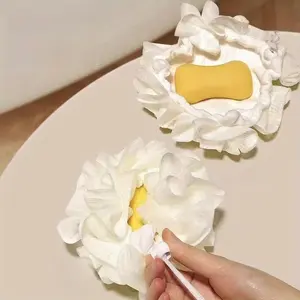 2 Counts Soft Sponge Bath Ball for Soap 2in 1 Bath Loofah Sponge, Unisex Soap Foaming Net for Bathroom Cleaning Body Brush