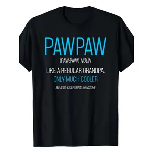 Pawpaw Gift Funny Grandpa Cooler Definition T-Shirt - "Like a Regular Grandpa Only Much Cooler" Graphic Tee in Classic Black - Soft Breathable Cotton Crew Neck Shirt for Men & Women - Ideal Birthday/ Fathers Day Gift (Sizes S-XXXL) - Pawpaw Gift Everyday